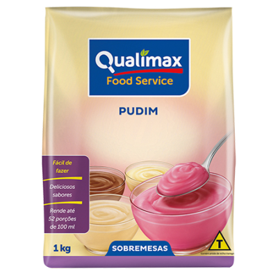 Pudim Morango 1Kg Qualimax - Qualidade e Sabor