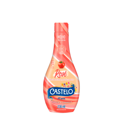 MOLHO P/SAL. ROSE 236ML CASTELO(12P/CX)
