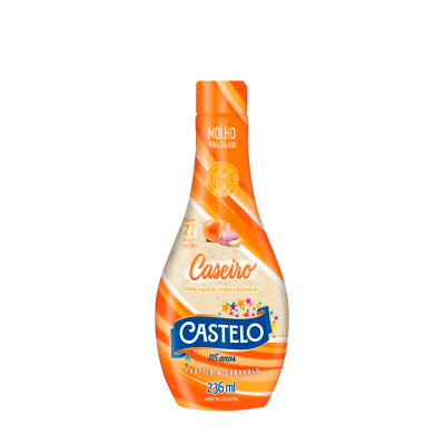 Molho P/Salada Caseiro 236Ml Castelo - Qualidade e Sabor