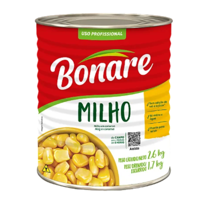Milho Lata 1,7Kg Bonare - Qualidade e Sabor
