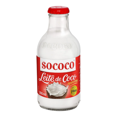 LEITE DE COCO SOCOCO VIDRO 200ML